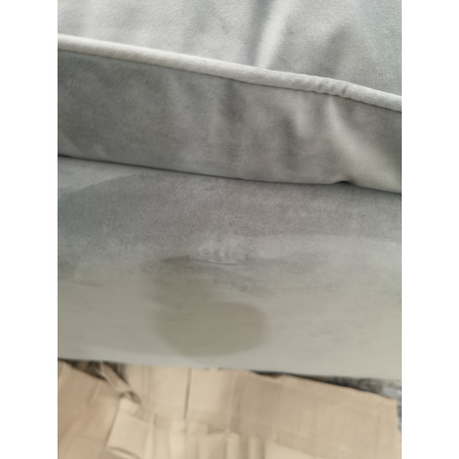 GRADE A2 - Payton Silver Grey Velvet 3 Seater Sofa