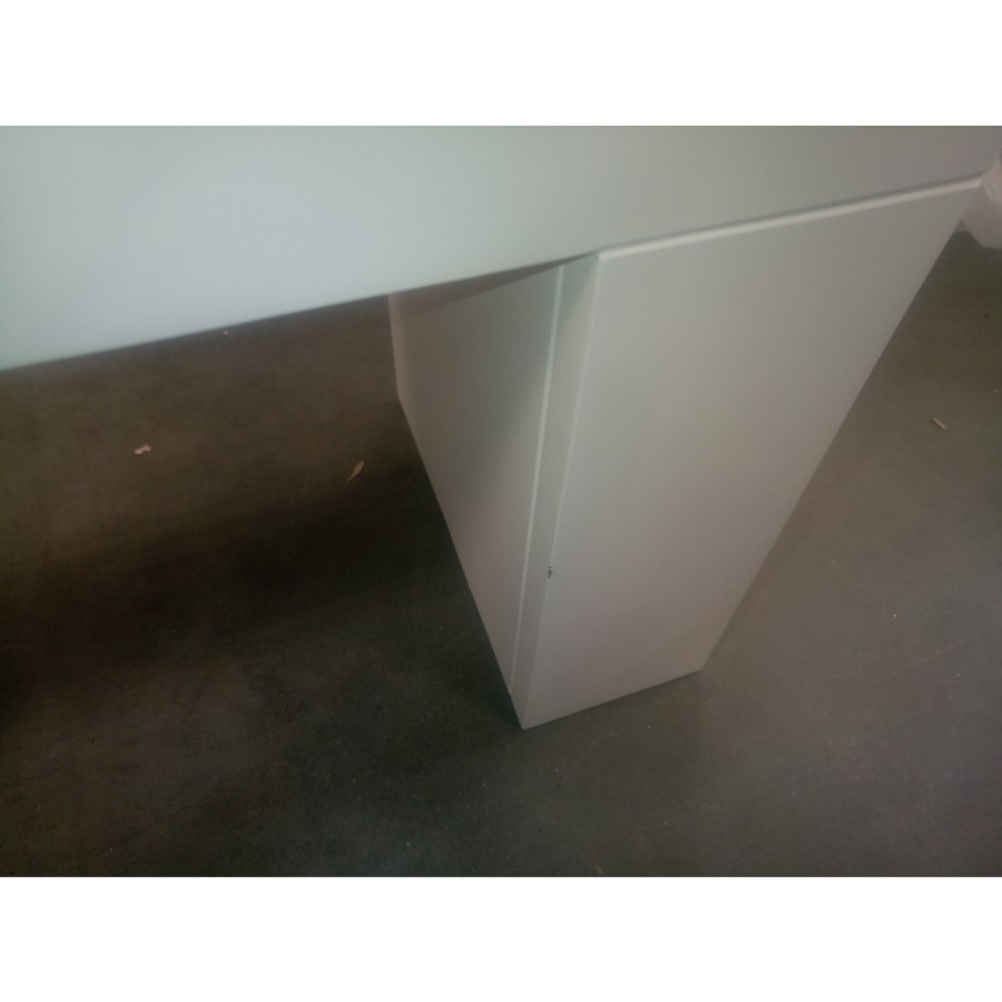 GRADE A2 - AmberGlo Floor Standing Electric Fireplace Suite in White - Log & Crystal Fuel Bed