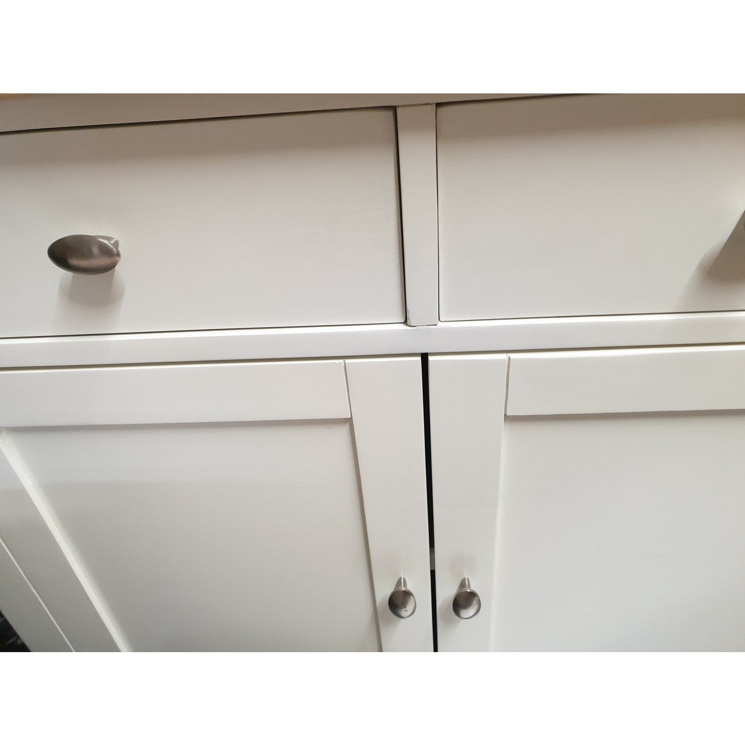 GRADE A2 Bourton Sideboard in White and Light Oak Furniture123