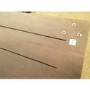 GRADE A2 - Mika 2 Drawer Dark Brown Bedside Table with Brass Inlay