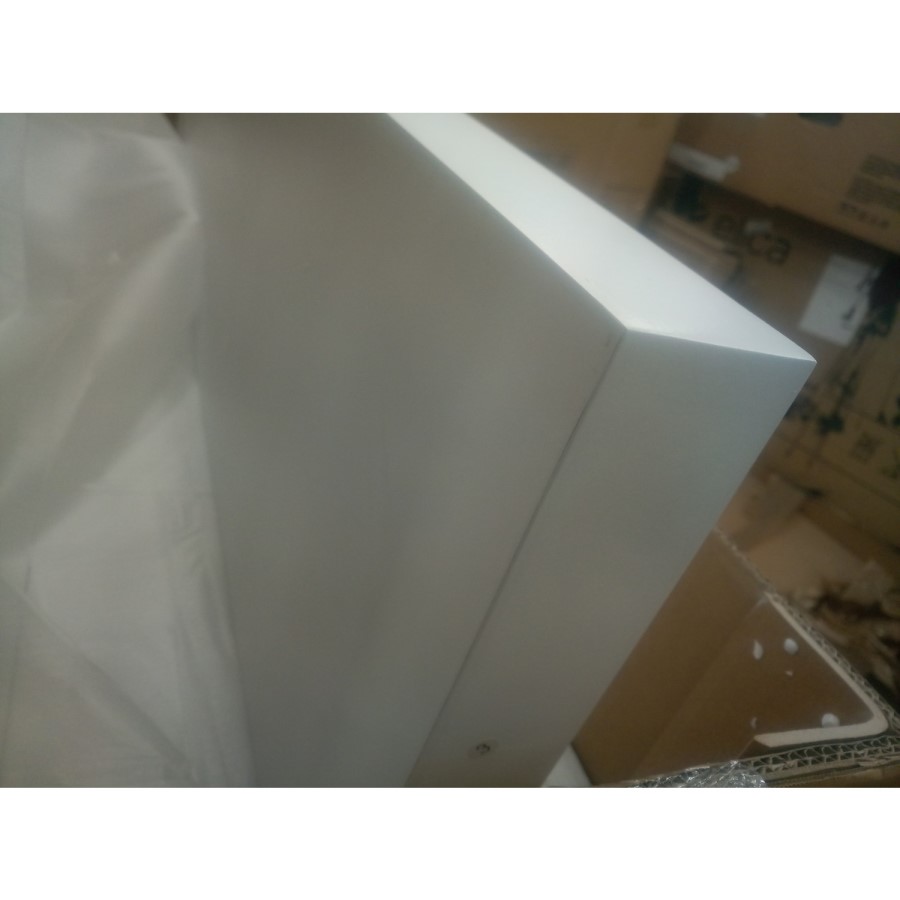 GRADE A2 - AmberGlo White Marble Effect Electric Fireplace Suite with Surround