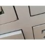 GRADE A2 - Alexis Mirrored 6 Drawer Chest of Drawers in Pale Grey with Carved Detail