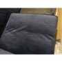 GRADE A2 - Navy Blue Velvet Corner Sofa with Bolster Cushions - Seats 3 - Idris