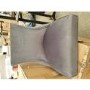 GRADE A2 - Adjustable Charcoal Grey Velvet Bar Stool with Chrome Base and Quilted Back - Lucille