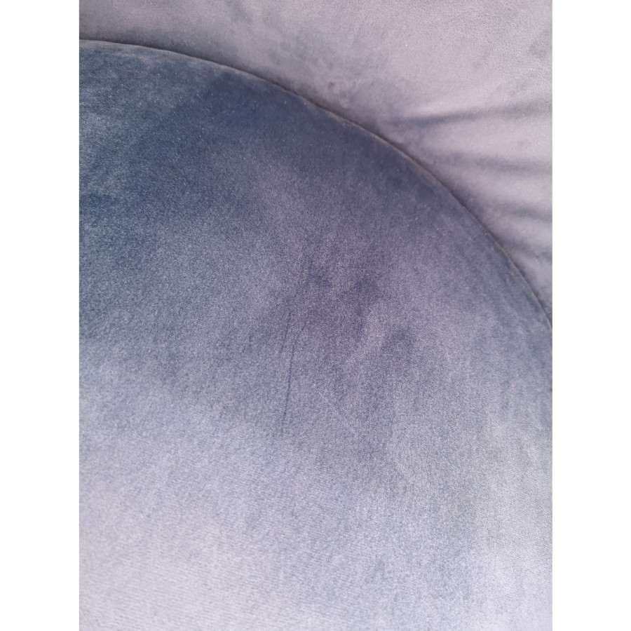 GRADE A2 - Navy Blue Velvet Office Swivel Chair with Gold Base - Marley