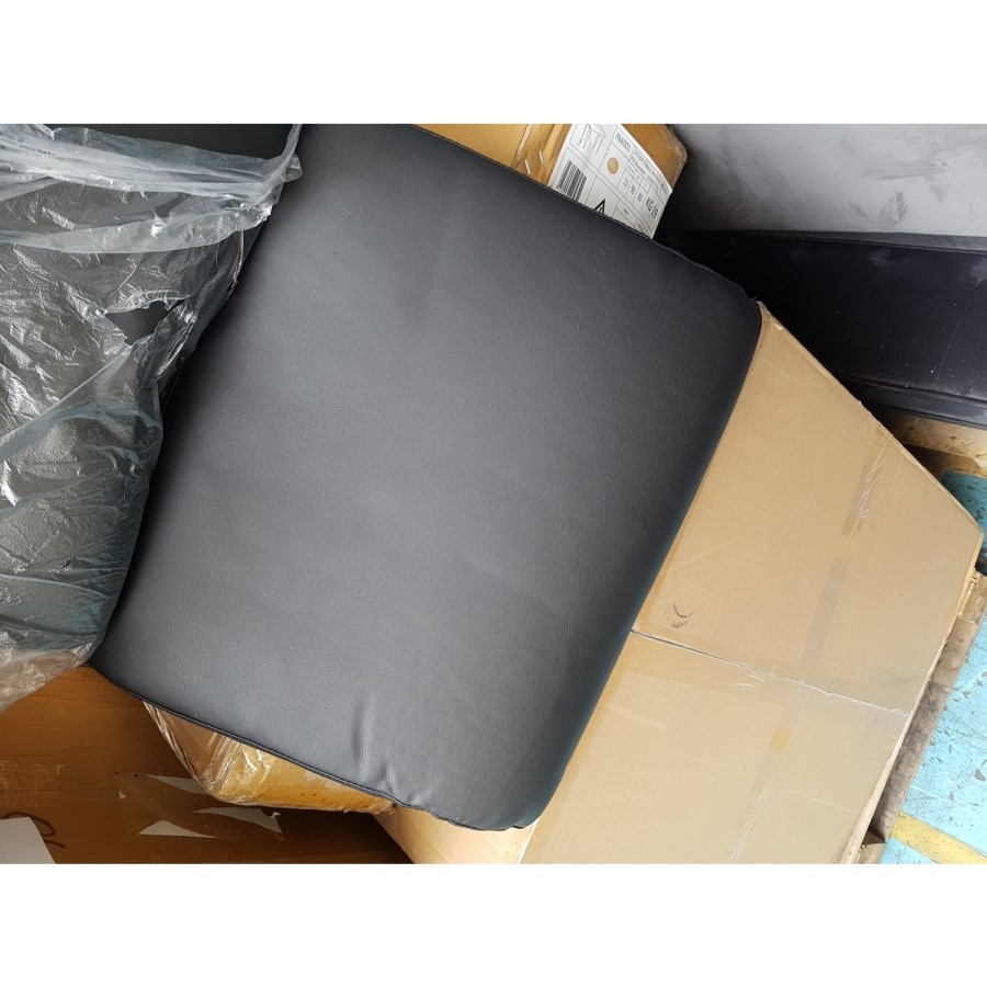 GRADE A2 - Vintage Black Faux Leather Office Chair