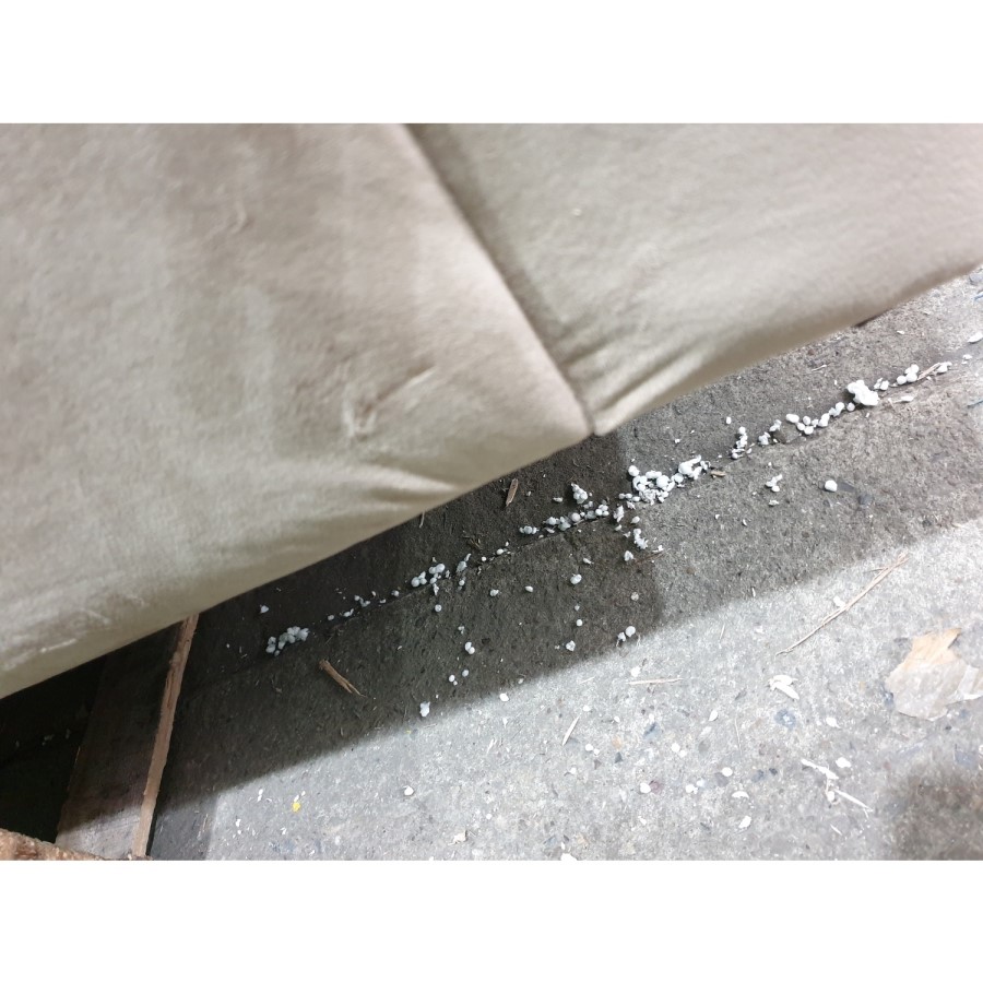 GRADE A2 - Payton Beige Velvet 3 Seater Sofa