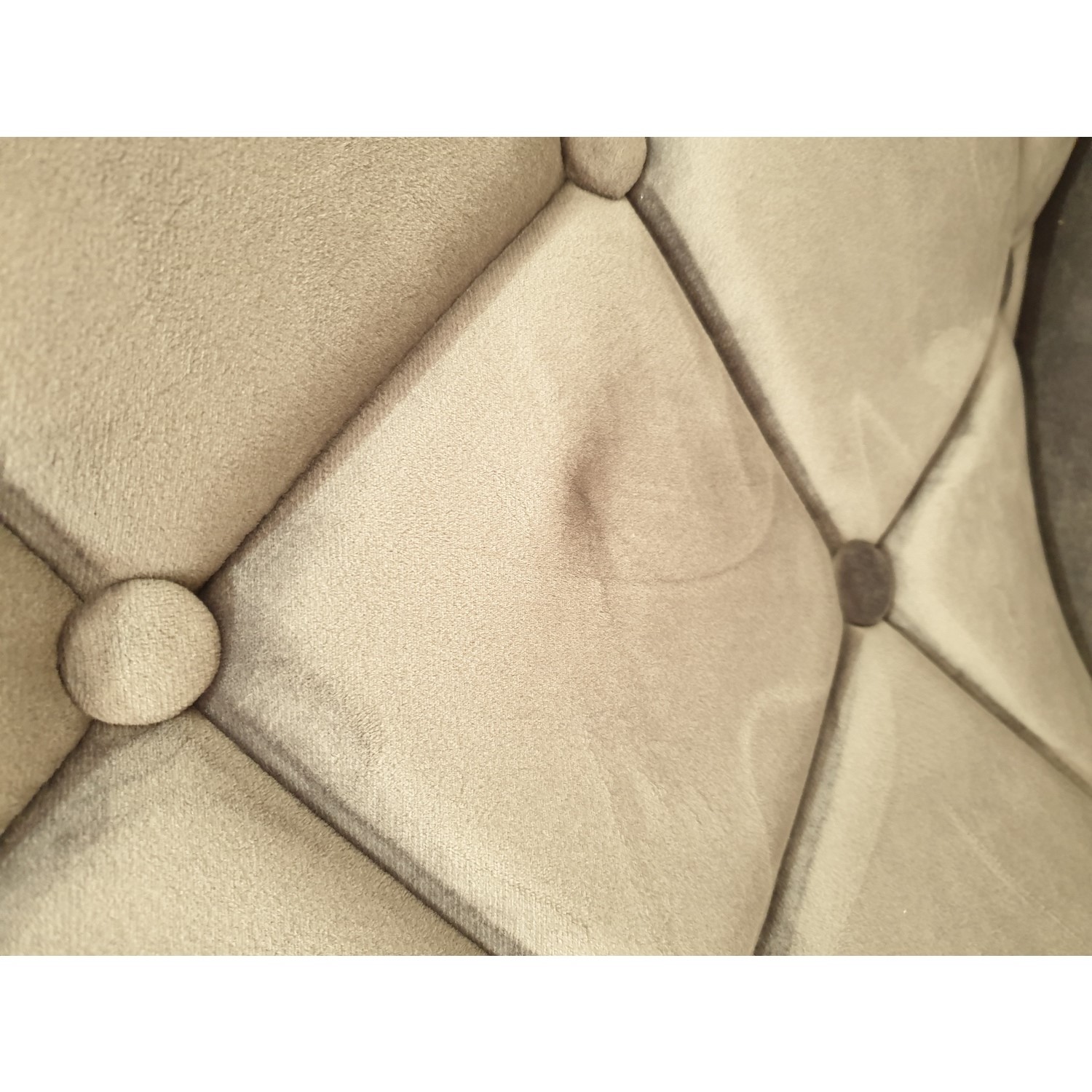 GRADE A2 Grey Velvet Office Swivel Chair with Button Back Marley