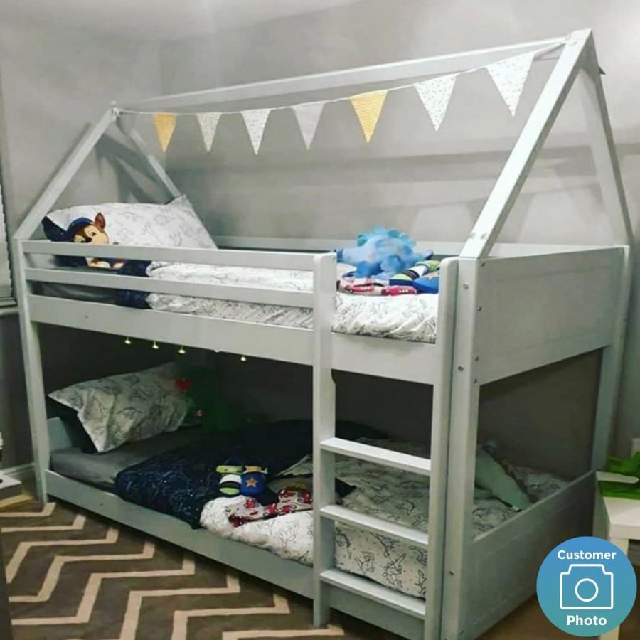 GRADE A2 - Coco House Bunk Bed in White
