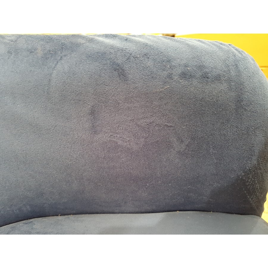 GRADE A2 - Navy Blue Velvet Office Swivel Chair with Gold Base - Marley