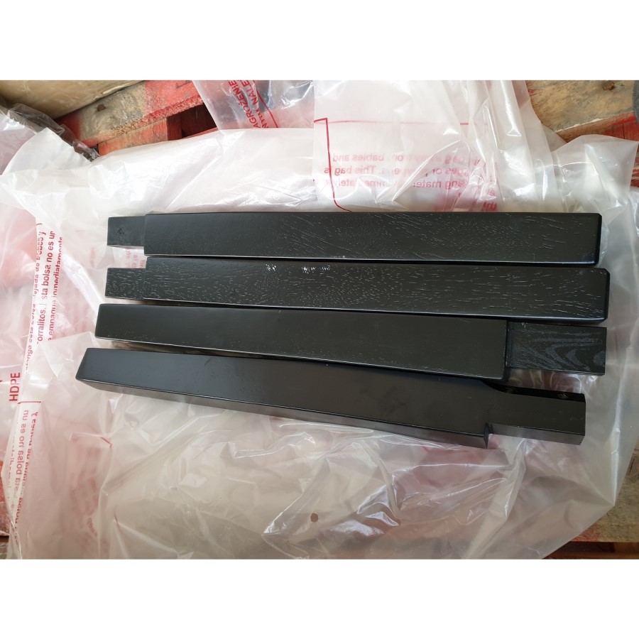 GRADE A2 - Set of 2 Slate Grey Dining Chairs with Black Legs - New Haven