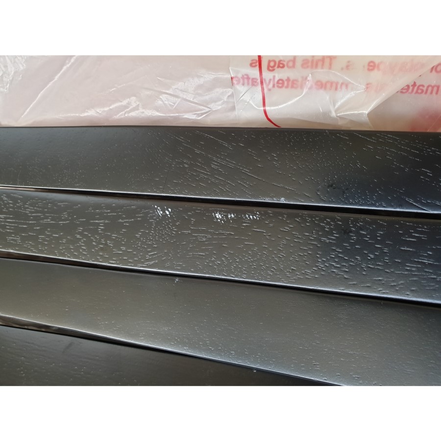 GRADE A2 - Set of 2 Slate Grey Dining Chairs with Black Legs - New Haven