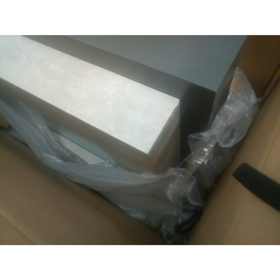 GRADE A2 - AmberGlo Smart Grey Electric Fire Suite - Wifi & Alexa Enabled
