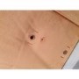 GRADE A2 - Buttoned Orange Velvet Sofa with Cushions - Seats 3 - Luthor