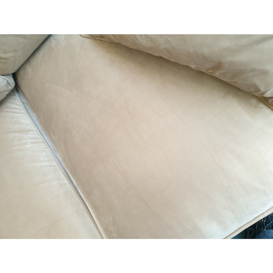 GRADE A2 - Payton Beige Velvet 2 Seater Sofa