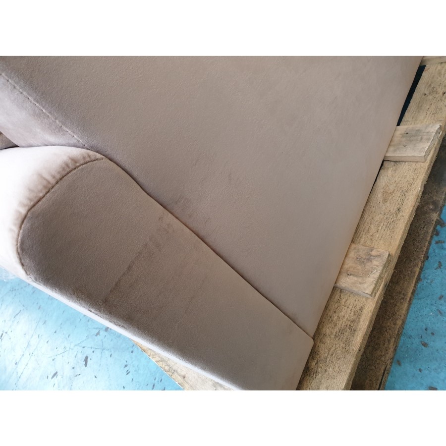 GRADE A2 - Payton Beige Velvet 2 Seater Sofa