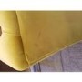GRADE A2 - Mustard Velvet Loveseat Armchair with Button Detail - Celeste