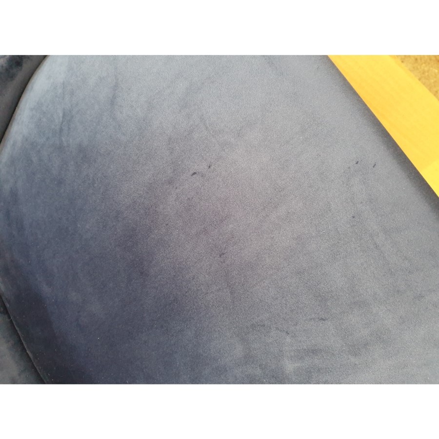 GRADE A2 - Pair of Navy Blue Velvet Dining Chairs with Buttoned Back - Jade Boutique