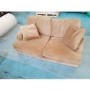 GRADE A2 - Payton Beige Velvet 2 Seater Sofa