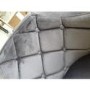 GRADE A2 - Grey Velvet Office Swivel Chair with Button Back - Marley
