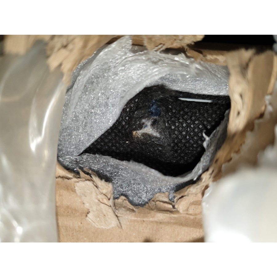 GRADE A2 - Payton Dark Navy Blue Velvet 3 Seater Sofa