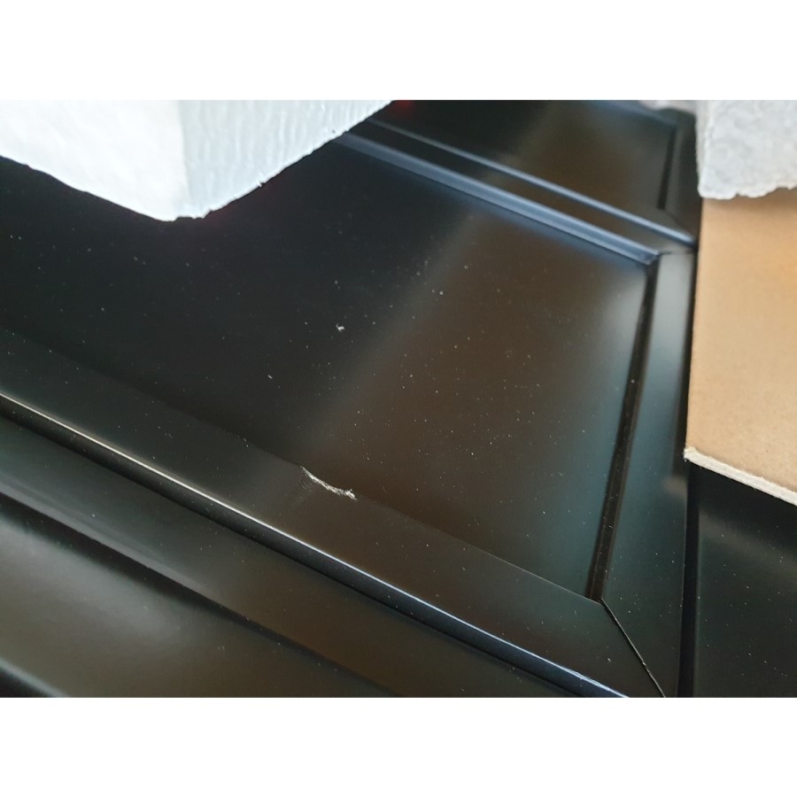 GRADE A2 - Georgia 5 Drawer Tall Chest of Drawers in Black