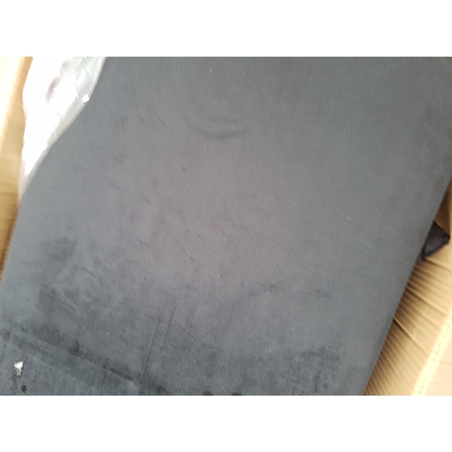 GRADE A2 Large Black Velvet Footstool with Ottoman Storage Monroe Furniture123