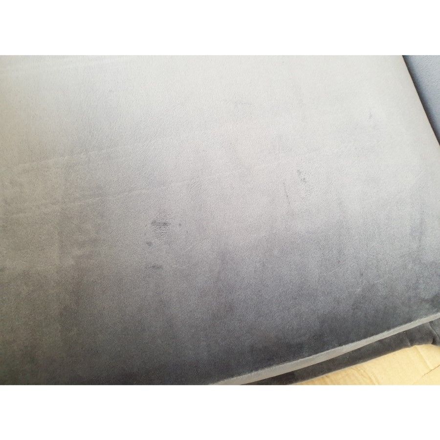 GRADE A2 - Dark Grey Velvet Swivel Recliner Chair with Footstool - Tyra