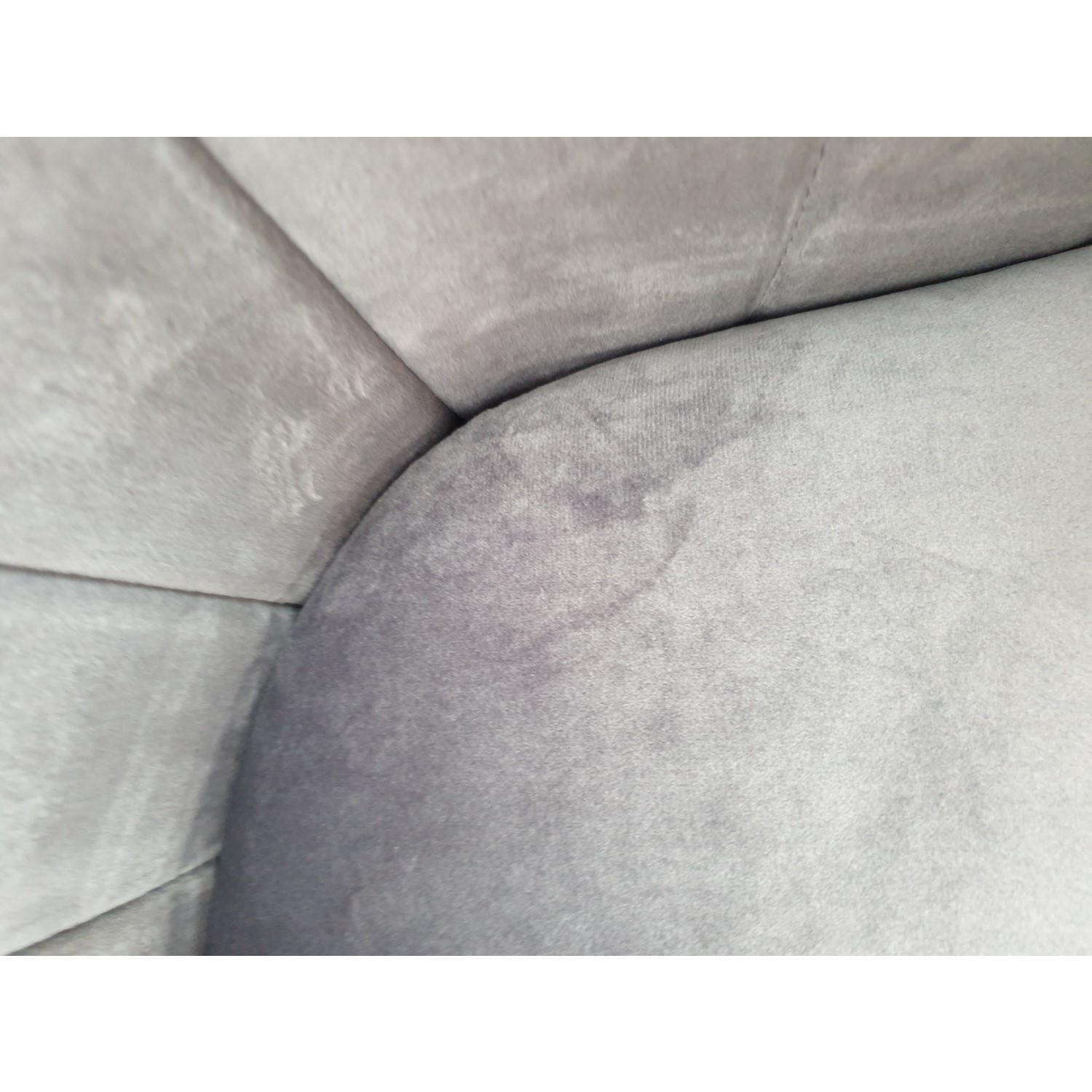 GRADE A2 Grey Velvet Tub Bar Stool with Chrome Legs Logan