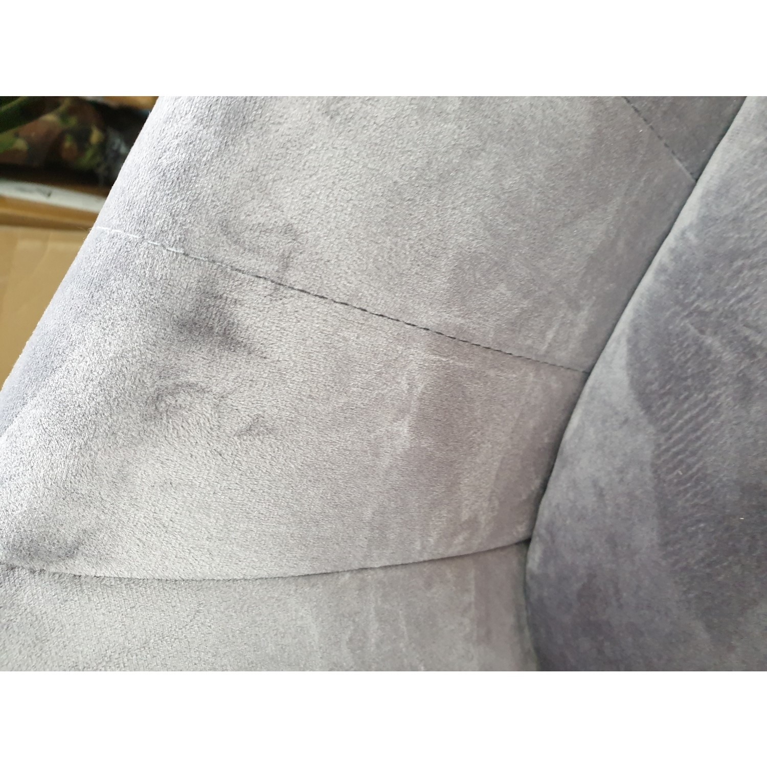 GRADE A2 Grey Velvet Bar Stool with Arms 67cm Logan Furniture123