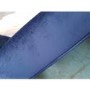 GRADE A2 - Navy Blue Velvet Armchair with Black Legs and Brass Studs - Jade Boutique