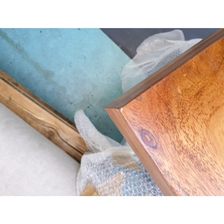 GRADE A2 - Narrow Console Table in Dark Wood with Drawers - Freya
