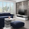 Harlow White High Gloss TV Unit with Soundbar Shelf - TV&#39;s up to 56&quot;