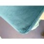 GRADE A2 - Teal Blue Velvet Sofa Bed with Cushions - Seats 3 - Rory