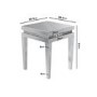 Mirrored Side Table with Diamond Gems - Jade Boutique