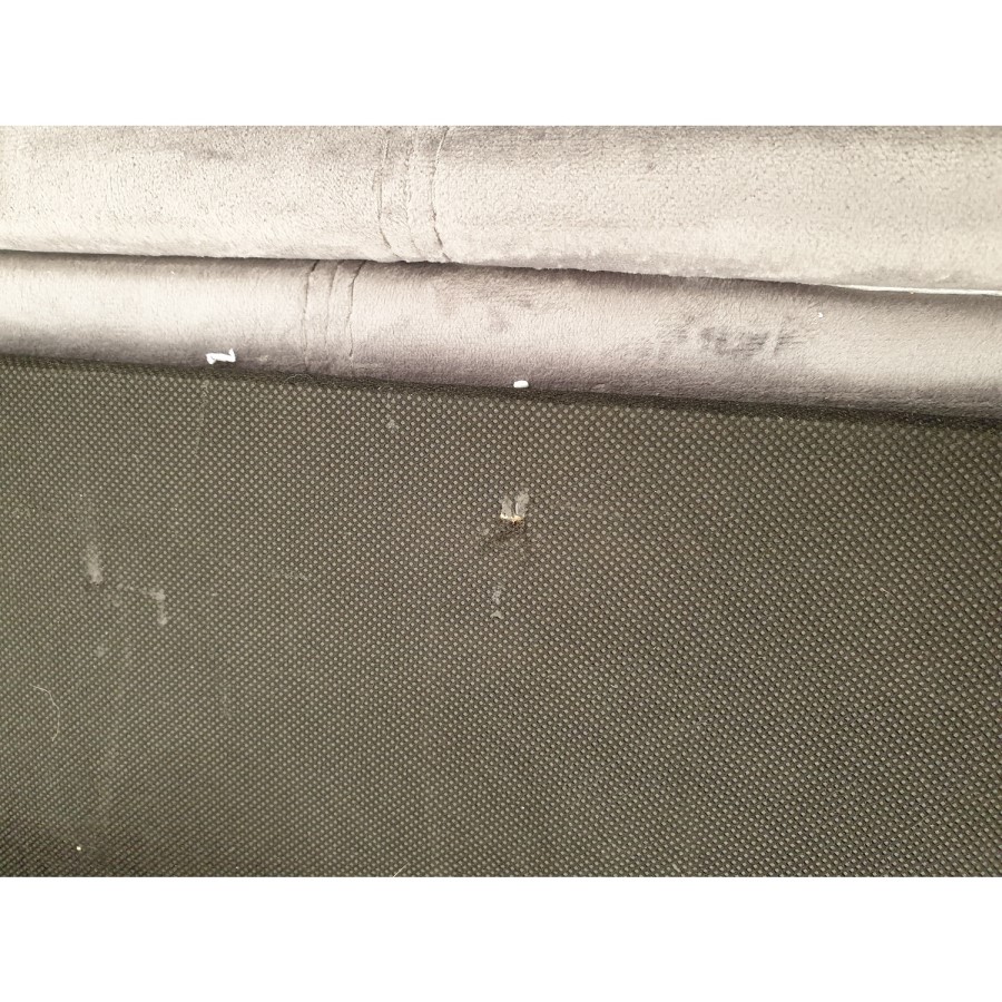 GRADE A2 - Sacha Velvet Day Bed in Anthracite Grey - Trundle Bed Included