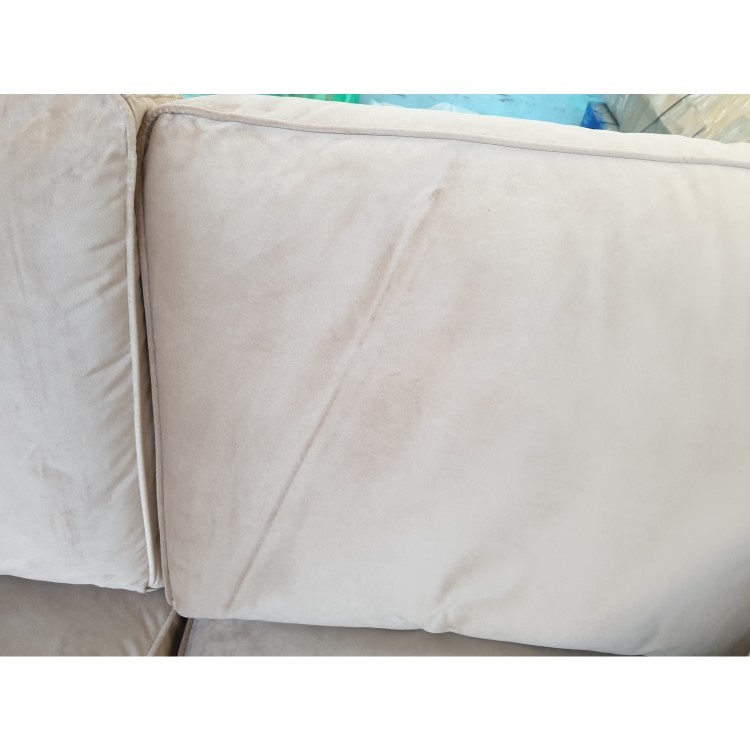 GRADE A2 - Payton Beige Velvet 3 Seater Sofa