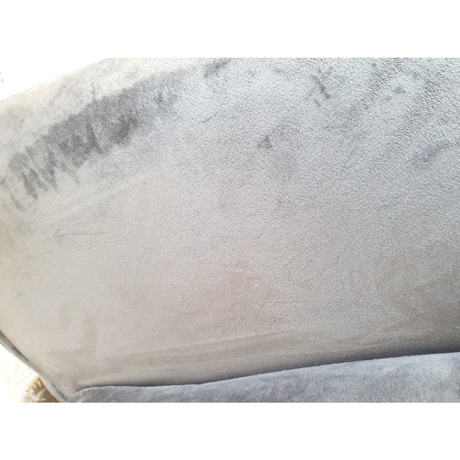 GRADE A2 - Dark Grey Velvet Swivel Recliner Chair with Footstool - Tyra