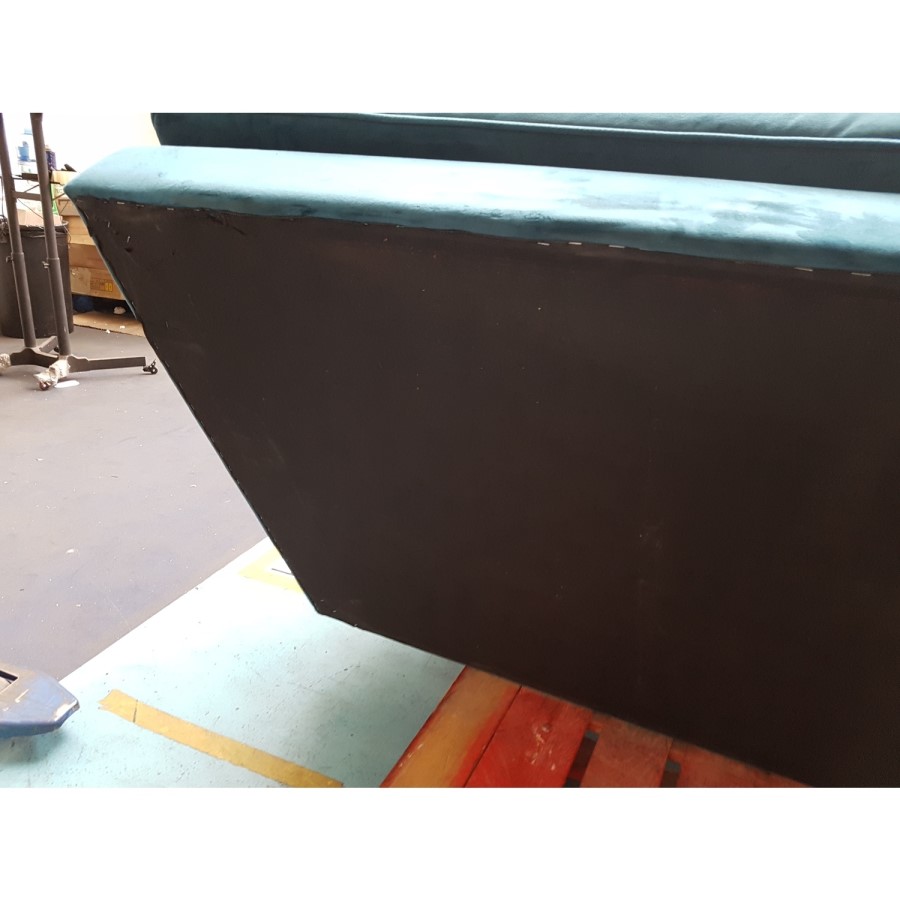 GRADE A2 - Payton Teal Blue Velvet 3 Seater Sofa