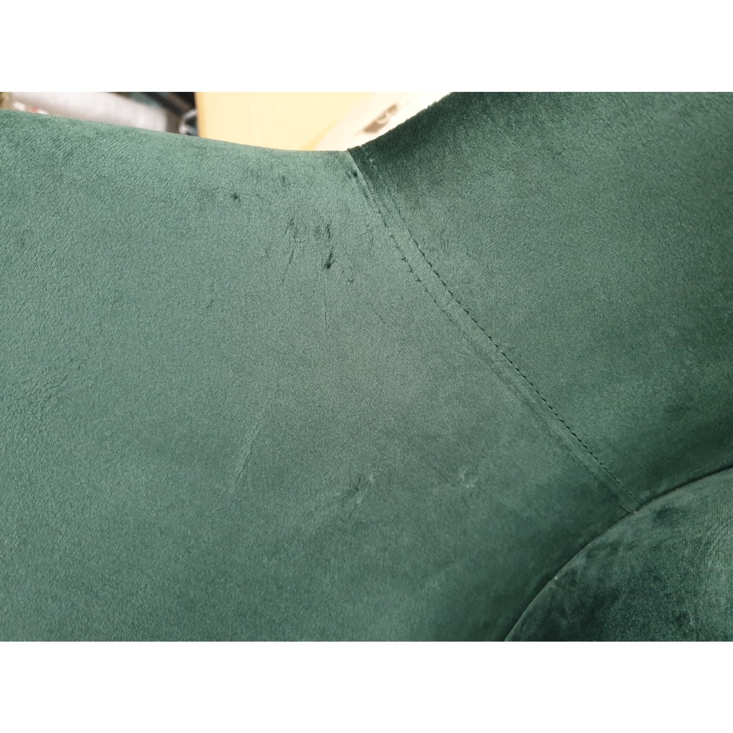 GRADE A2 Green Velvet Office Swivel Chair with Gold Base Marley