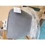 GRADE A2 - Grey Velvet Tub Bar Stool with Chrome Legs - Logan