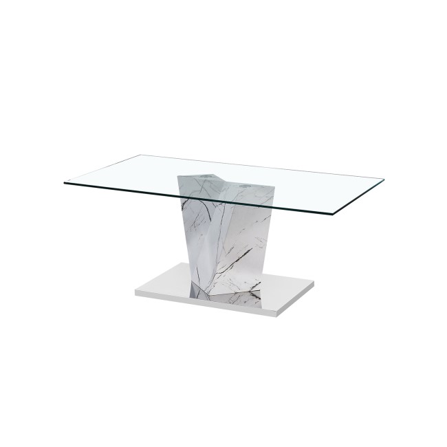 LPD Alpha Faux Marble Coffee Table 