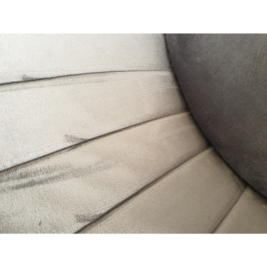 GRADE A2 - Grey Velvet Office Chair - Tub Seat - Logan