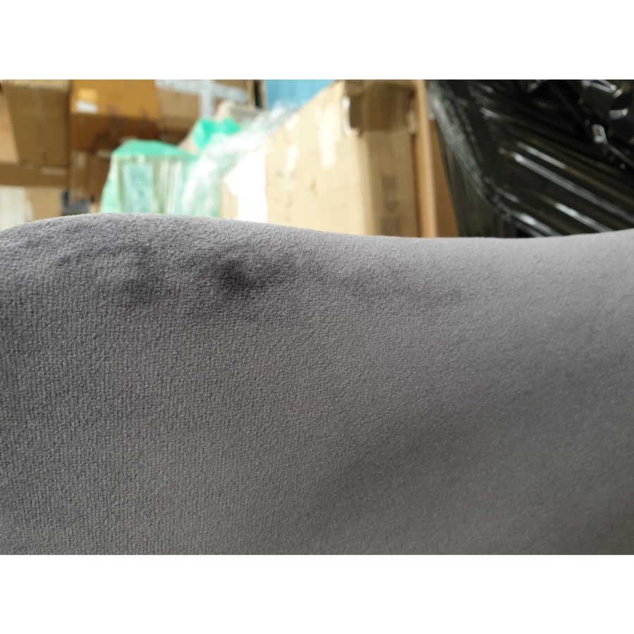 GRADE A2 - Dark Grey Velvet Bar Stool with Button Back & Swivel Base - Jade Boutique