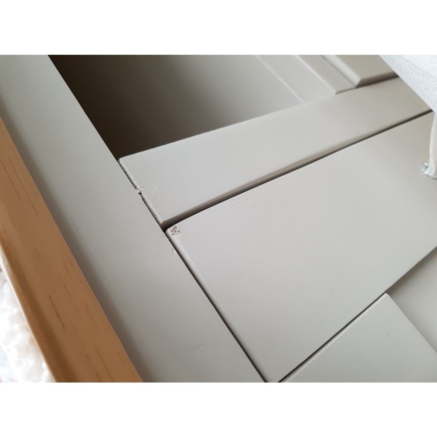 GRADE A2 - Large Grey Painted Solid Wood TV Unit - TV's up to 70" - Adeline