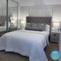 GRADE A2 - Safina King Size Buttoned Wing Back Ottoman Bed in Silver Grey Velvet