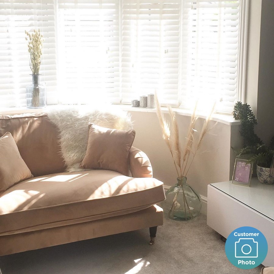 GRADE A2 - Beige Velvet Loveseat - Payton