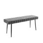 Grey Velvet Dining Bench - Seats 2 - Logan