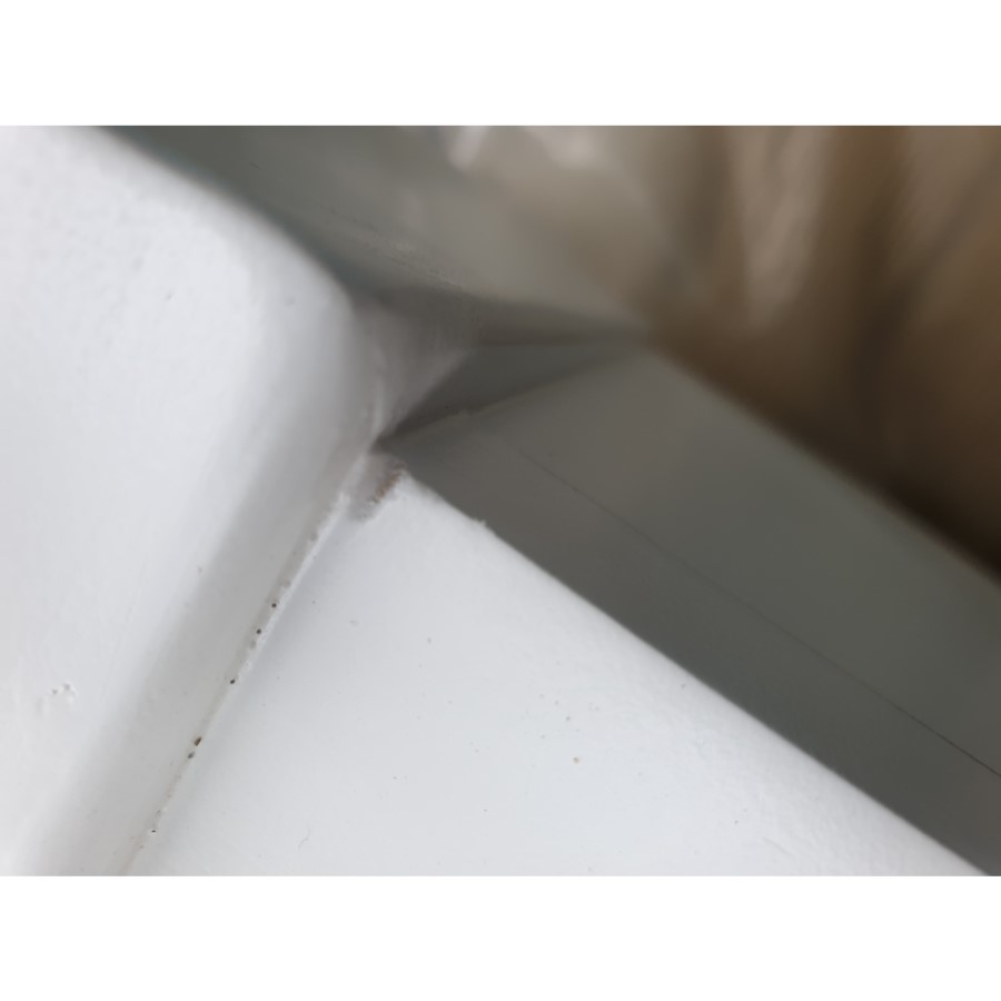 GRADE A2 - Olivia White Two Drawer Bedside Table