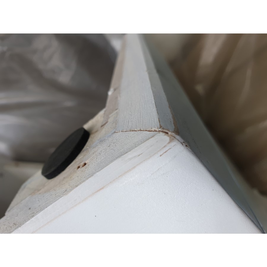 GRADE A2 - Olivia White Two Drawer Bedside Table